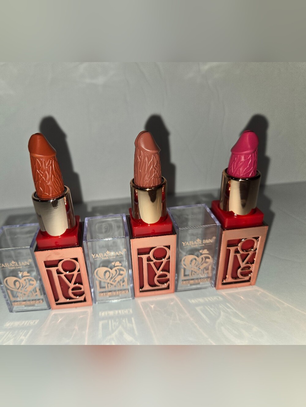 Love Lipstick Trio in Warm Brown & Tan Tones